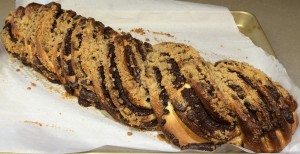 Baked Loaf of Chocolate Babka Bread