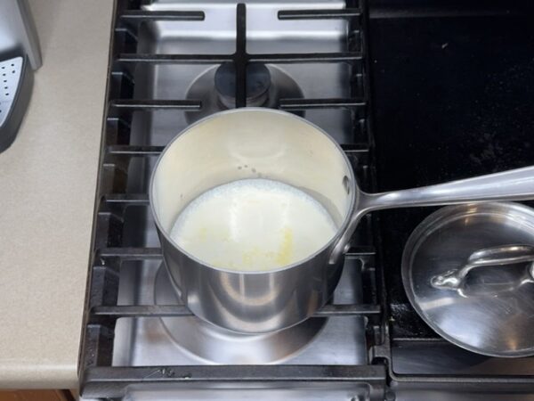 Bring heavy cream mixture to boil over medium heat.
