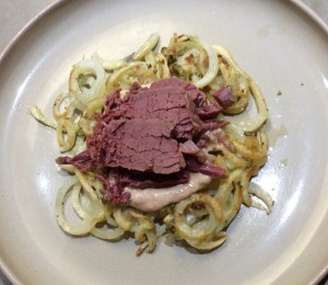 Sliced cooked corned beef 