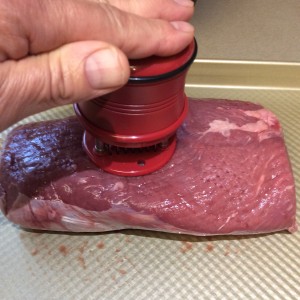 Tenderizing Beef Chuck Eye with Demi Blade Meat Tenderizer