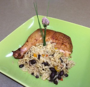 Smoked Chicken with Beans and Rice
