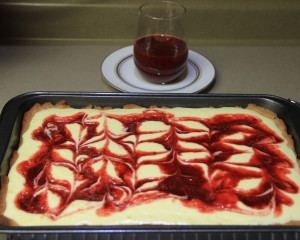 Strawberry Swirl Cheesecake Bars