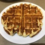 Cooked Stuffing Waffle on plate