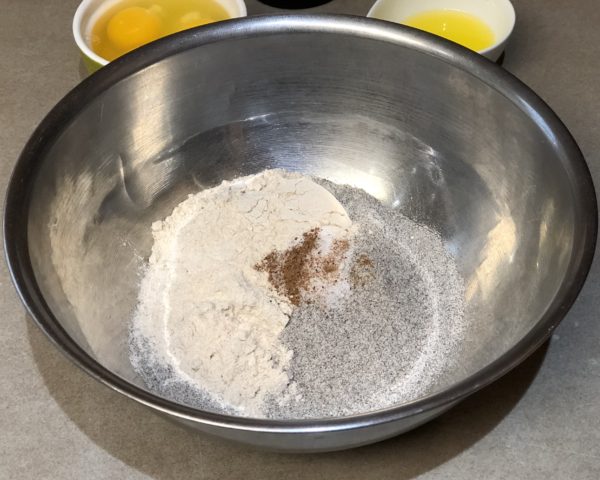 Place Buckwheat Crepes dry ingredients into mixing bowl.