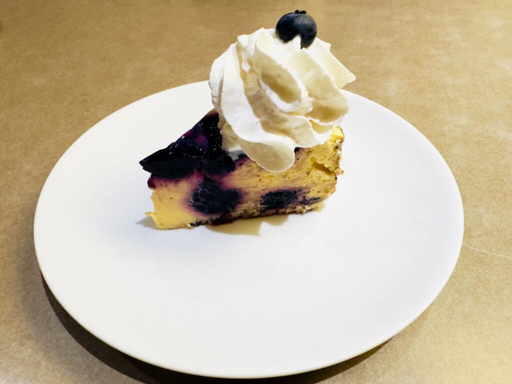 Lemon Blueberry Swirl Sugar Free Cheesecake
